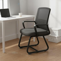 All-Day Comfort Ergonomic Office Chair High-Density Foam Cushion Office Chair with Armrests Stable Frame for Students, Conference Room, Reception Area