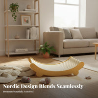 Sisal Cat Scratcher Lounge Wear-Resistant Curved Cat Scratching Board Low-Shedding Curved Sisal Scratcher for Large Cats
