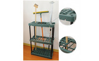 3 Tier Garden Tool Rack Heavy-Duty Garden Tool Organizer Freestanding Space-Saving for Gardeners, Homeowners, Shed, Garage, Utility Room, Balcony