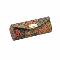 Portable Lipstick Storage Box Retro Pattern Makeup Storage Box Snap-Shut Closure Closure Beauty Accessory