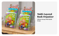 Transparent Picture Book Display Space-Saving Transparent Book Rack Multicompartment