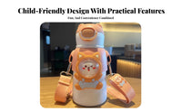 Kids' Insulated Water Bottle Children's Tumbler Double Walled Stainless Steel Tumbler for Students, Young Children, School, Outdoor