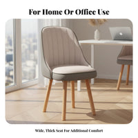 Upholstered Task Chair Armless Design Upholstered Makeup Seat Ergonomic Home Furniture for Students, Adults, Study Room, Bedroom, Bathroom