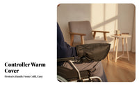Fleece Lined Wheelchair Controller Warmer Oxford Textile Padded Controller Sleeve Hook-and-Loop Strap Power Wheelchair Joystick Cover Flap Top