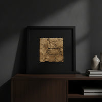 Framed Relief Art Beige 3D Textured Wall Art Square Framed Artwork for Interior Designers, Entryway