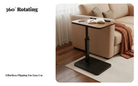 MovableShaped End Table Moveable C-Shaped Adjustable Stand Multi-Functional Home Furniture Space-Saving for Apartment Dwellers, Students, Distant Workers, Living Room, Bedroom, Next to Couch, Small Areas
