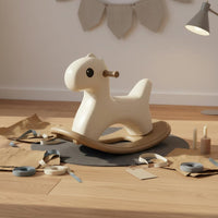 Rocking Horse Smooth Edges Young Child Rocking Toy for Indoor, Playroom