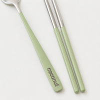 Portable Cutlery Set, Stainless Steel, Spoon, Fork, Chopsticks Set, With Case, For Travel, For Office Workers