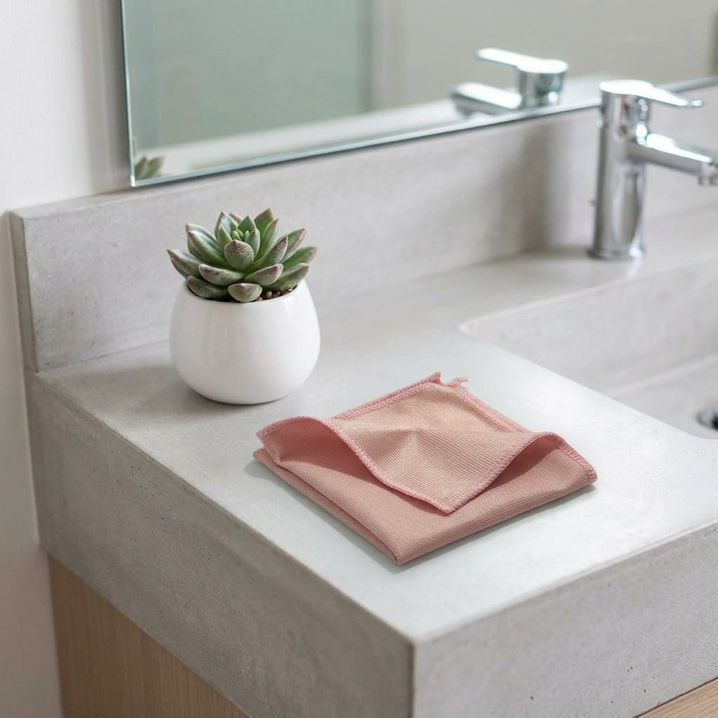 5 Pack Super-Fine Microfibre Cloth and Cleaning Cloths, Glass Polishing Cloths for Mirrors and Stainless Steel, Reusable 25x25cm