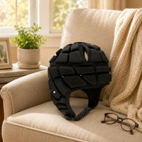 Segmented Soft Shell Helmet Adjustable Fit Padded Head Guard Ear Cutouts uncoveredFace Helmet Chin Strap