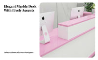 Modern Reception Desk Multi-Use Company Front Desk Sturdy and Sturdy Shop Cashier Counter for Shopkeepers, Receptionists, Retail Store, Lobby