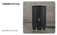 Foldable Rain Barrel Large Capacity Portable Rainwater Collector Zippered Lid Portable Rainwater Collection System for Garden, Balcony, Car Washing