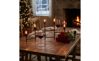 Wrought Iron Candle Holder Multi-Head Foldable Candle Holder Stable