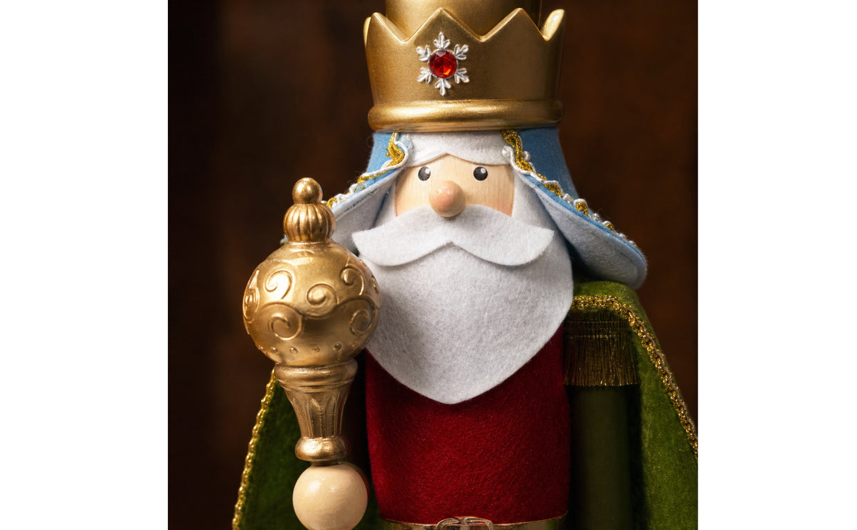 Wise Man Nutcracker Hand-Crafted Nutcracker Figurine Traditional Holiday Decor for Collectors, Decorators, Christmas Display, Tabletop, Mantel