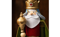 Wise Man Nutcracker Hand-Crafted Nutcracker Figurine Traditional Holiday Decor for Collectors, Decorators, Christmas Display, Tabletop, Mantel