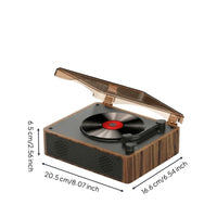 Wood-Grain CD Player with Speakers Retro CD Player with Bluetooth Compact Small for Audiophiles, Home, Bedroom, Office
