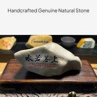 Hand-Engraved Calligraphy Stone Desktop Decor