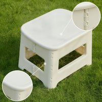 Portable Toilet with Lid Easy to Clean Foldable Stool with Lid Lidded for Travel
