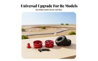 1/16 Scale Metal Wheel Hubs Long-Lasting Construction Performance Wheel Hub Set RC Vehicle Aluminum Rims Wear Resistant Model
