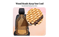 Breathable Wooden Bead Seat Cushion Natural Wood Beads Wooden Bead Seat Cover Universal Fit for Truck Drivers, Summer Driving, Long Drives