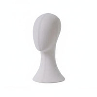 Mannequin Head Stand Elegant Design Textile Covered Head Form Stable Base