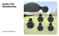 Interchangeable Number Label Golf Club Headcover Full Protection Long Neck Golf Headcover Thick Sponge Padding for Travel, Storage