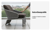 Waterresistant 4-Piece Woven Seating collection sun-resistant outsidedoor Furniture All-Weather Patio Set Water for Families, Entertainers, Homeowners, Garden, Balcony, Backyard, Porch