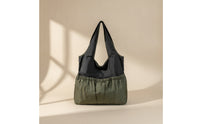 Lightweight Foldable Tote Bag Packable Shoulder Tote Bag Roomy Handbag with Zipper Versatile for Commuting