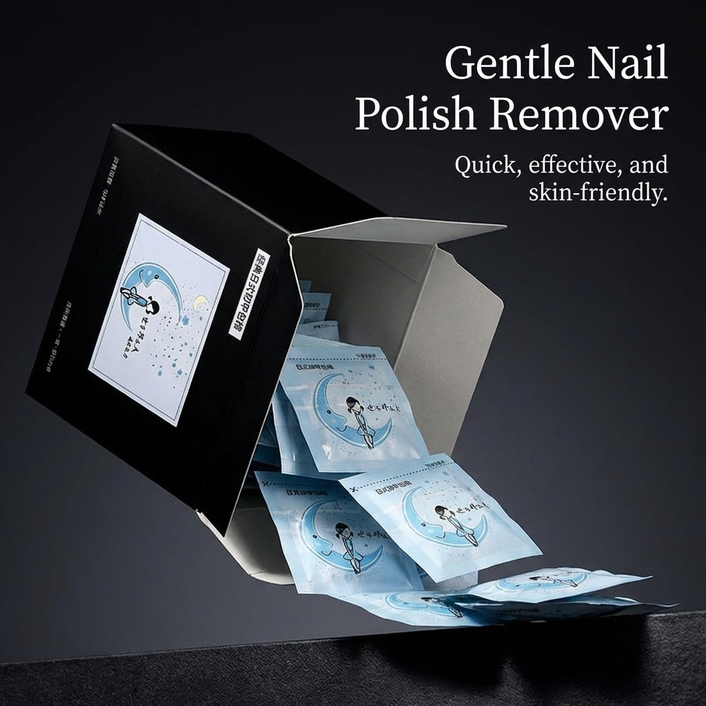 Nail Polish Pads Soaked with Gentle Formula, Individually Wrapped Cleaning for Home Manicure and Professional Use by Technicians, 200 Pieces