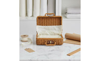 Handmade Rattan Suitcase Decorative Wicker Suitcase Box Multifunctional Woven Hand-Carry Trunk Lightweight for Gift Giving