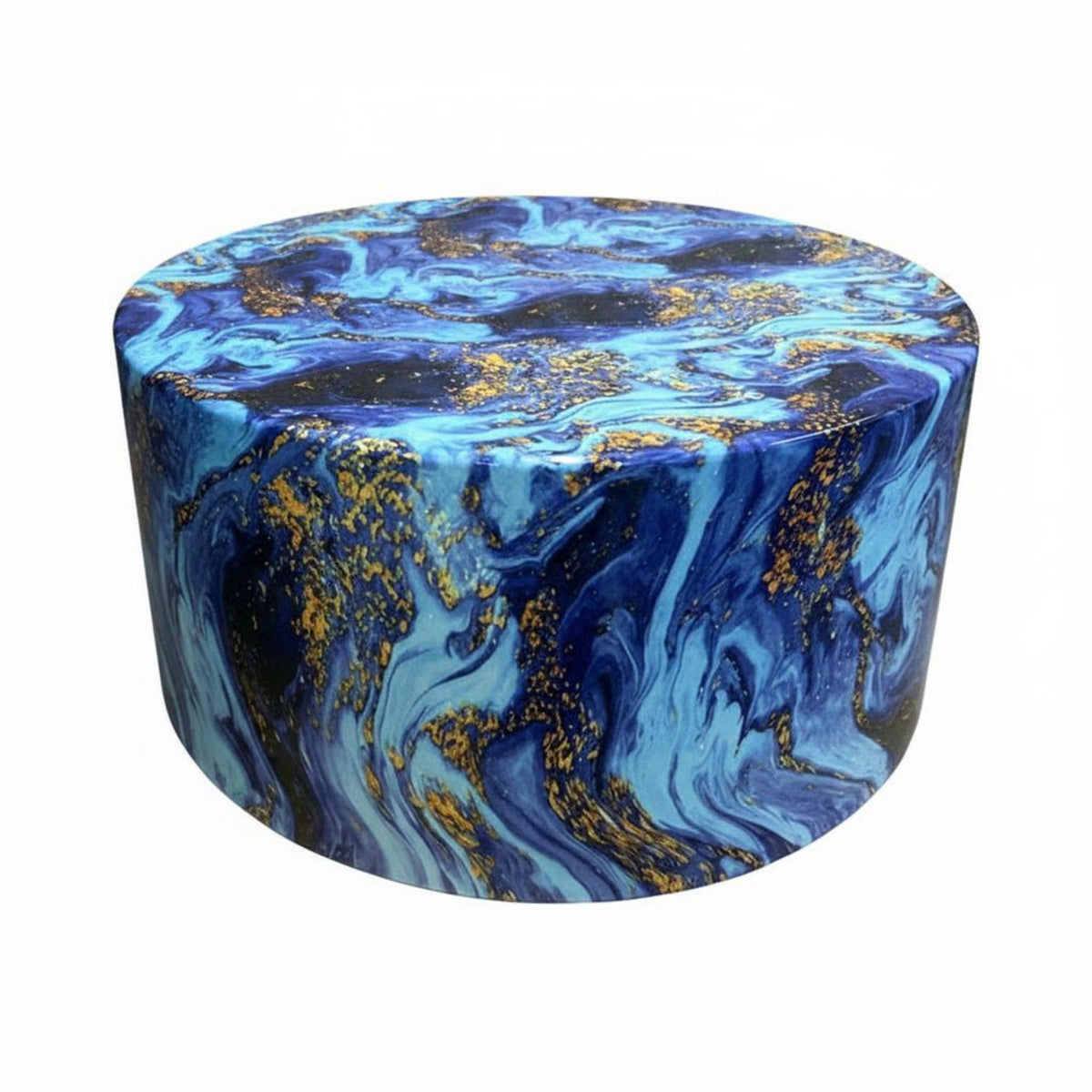 Luxury Design Round Display Pedestal Elegant Marble Look Pedestal Stand Versatile Cylindrical Display Riser Long-Lasting for Live Broadcasting, Showroom