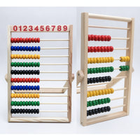 Wooden Abacus Tactile Abacus with Beads Counting Frame Sturdy Math Toy Smooth for Preschoolers, Homeschooling, Classroom