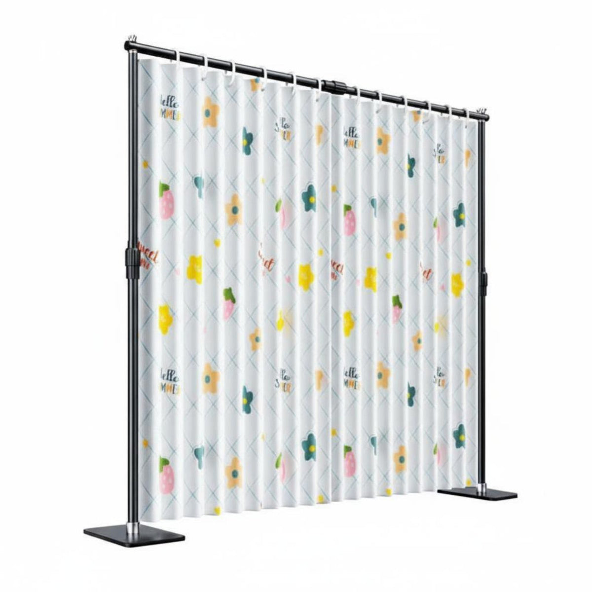 Drillnon-permanent Installation Tension Rod Partition Curtain tool-freestanding Design Floor-to-Ceiling Tension Pole Kit Adjustable Height and Width Room Divider Light-Blocking for Renters, Studio Apartment Dwellers, Students, Bedroom, Dressing Area