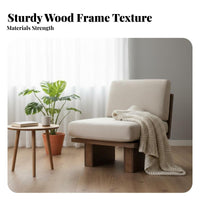Nordic design Upholstered Couch with Wooden Frame Japanese Aesthetic Modern Accent Sofa space-saving Design Living Room Furniture Minimalist Look for Apartment Dwellers, Guesthouse Owners, Hotel Managers, Lounge Area, perusing alcove, Bedroom