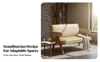 3 Pieces Circular Table with 2 Shell Chairs Minimalist Design Cafe Set Armchair Comfort Space-Saving for Two People, Adults