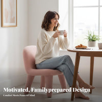 Nordic Design Padded Armless Side Chair archedd spinerest Upholstered Shell Chair Minimalist design Home Furnishing Easy Assembly for Cafe Owners, Interior Designers, Office Managers, Dining Room, Restaurant, Patio