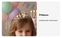 Princess Crown Korean Design Rhinest Single Crown Headband Sparkling Rhinest Single S Girls Party Headwear for Kids, Parties, Birthday Celebrations