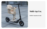Padded Cushion Electric Scooter Baby Safety Seat Shock Absorbing Foldable Electric Bike Child Seat Sturdy Steel Frame for Children