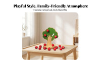 Fruit Tree Toy Hands-on Play Wooden Apple Tree Toy Natural Wood Hand-Eye Coordination Freestanding for Children