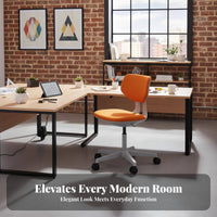 Space-Saving Armless Rolling Chair Ergonomic Design Armless Rolling Stool Adjustable Height Office Furniture Quick Assembly for Students, Home Workers, Apartment Dmanufacturersllers, Small Spaces, Dorm Room, Bedroom, Vanity