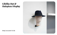 Velvet Hat Display Stand Space Saving Wall Mounted Mannequin Head Multipurpose Wall Mount Mannequin Head for Shop Owners, Retail Store, Boutique