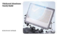 IP65 Rated LED Floodlight Sturdy Aluminum Body Wall Mount Floodlight Tempered Glass for Construction Site, Industrial Park, Sports Field