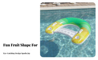 Thickened PVC Dragon Fruit Pool Buoy Double Handles U-Shaped Buoy Ing Chair Leak-Proof Valve for Adults, Family, Beach, Lake