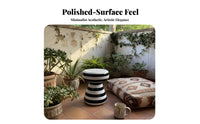 Toadstool-Inspired-Shaped Stool Striped Design Home Decor Multifunctional