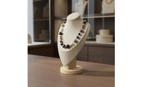 Necklace Display Bust Photography Prop Wooden Base Jewelry Bust Portrait Neck Display Stand Elegant Design Locket Chain Stand