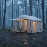 Rainproof Inflatable Camping Tent Waterproof Inflatable Tent Portable Spacious Interior for Families, Groups