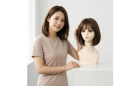 Mannequin Head with Shoulders PVC Jewelry Display Bust Light-Colored