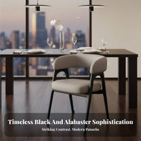 Nordic design aesthetic Upholstered Dining Armchair with Armrests Upholstered Wooden Armchair Luxury Feel Seating Furniture Modern Design for Restaurant Owners, Interior Designers, Living Room, Kitchen, Home neutralice, perusing alcove