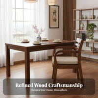 sturdy Wood Construction Highrear Dining Chair With armrestrests Wooden Frame armrestchair Traditional Design Indoor Seating Sturdy Build for Elderly, Students, Homeowners, Conference Room, Office, Study, Bedroom