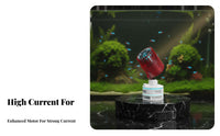 Aquarium Water Circulator Suction Cup Mount Fish Tank Current Pump Anti-Backflow Function Mini Water Circulation Pump for Freshwater Tanks